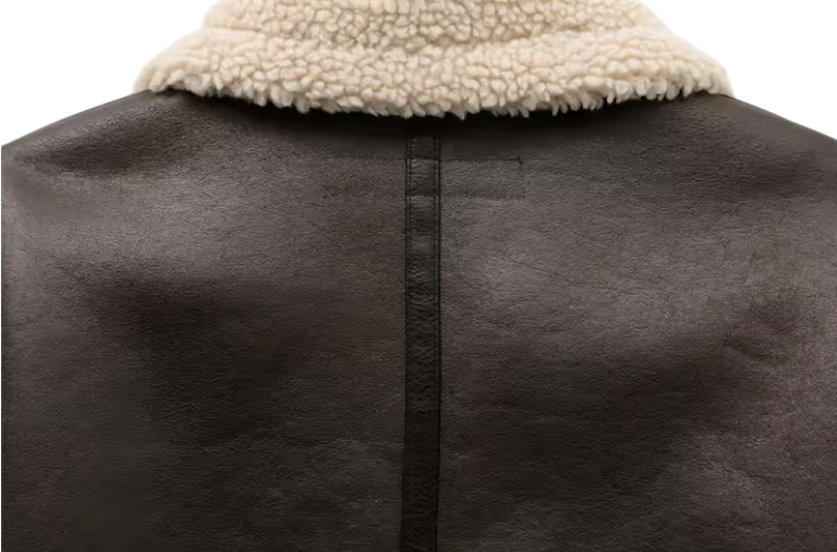 Women's Faux Shearling Jacket - Thick Warm Vintage Coat