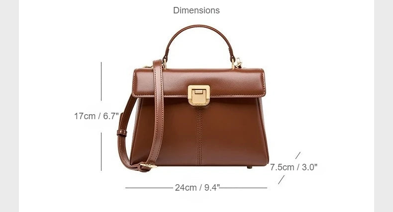 Umhängetasche aus echtem Leder – Designer-Tote 