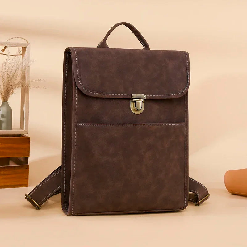 Leather Backpack for Women - Laptop Travel Bag