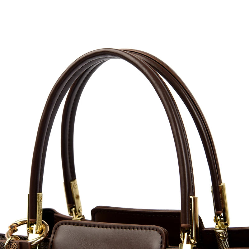 Kangaroo Print Leather Shoulder Bag