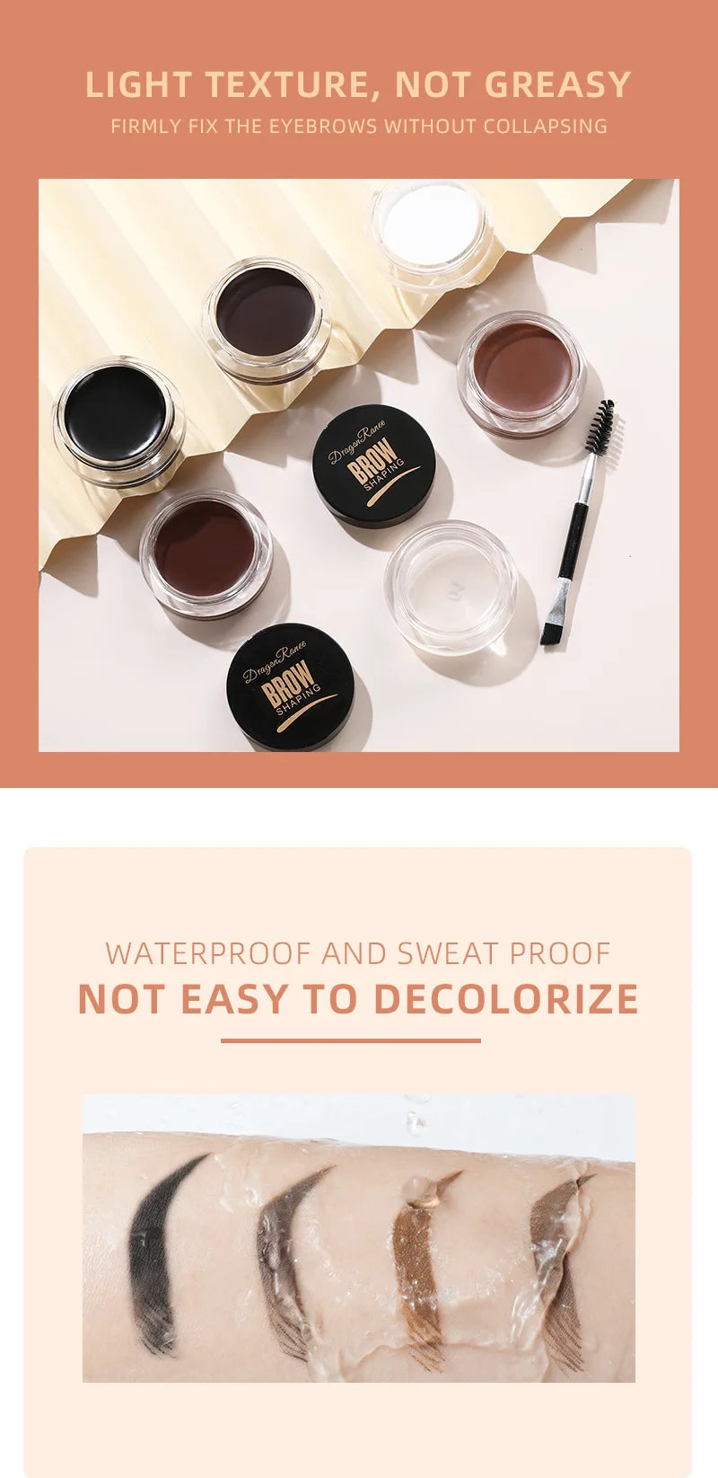 6-Farben-Augenbrauenstylingcreme 