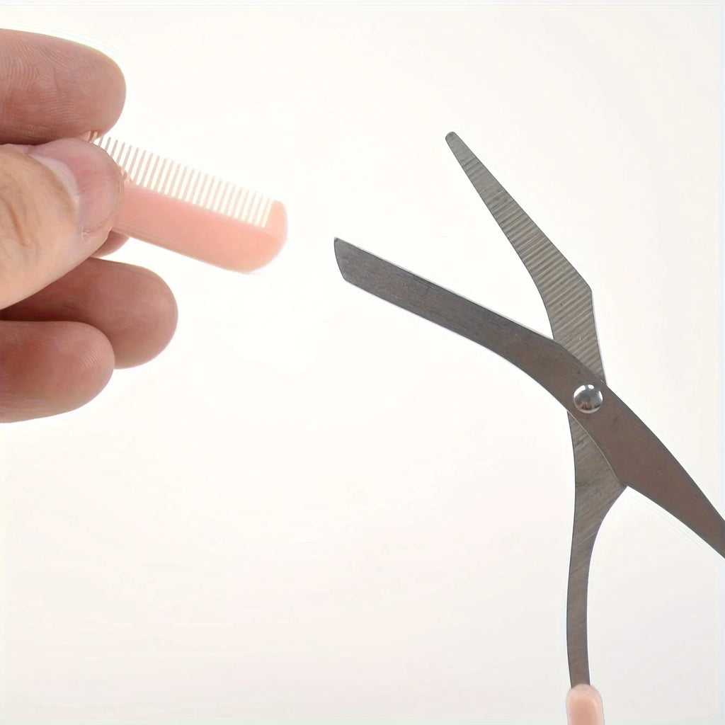 Precision Eyebrow Scissors with Comb