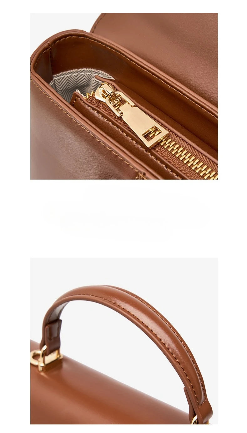 Umhängetasche aus echtem Leder – Designer-Tote 