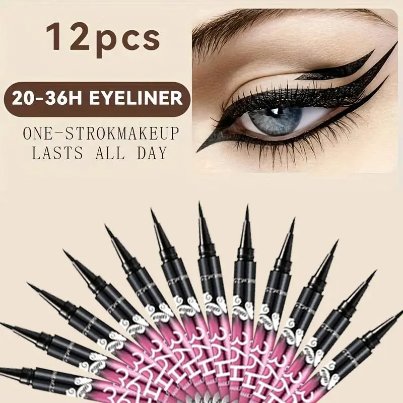 Waterproof Liquid Eyeliner - 12 Pack