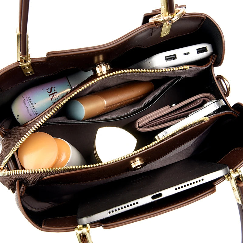 Kangaroo Print Leather Shoulder Bag