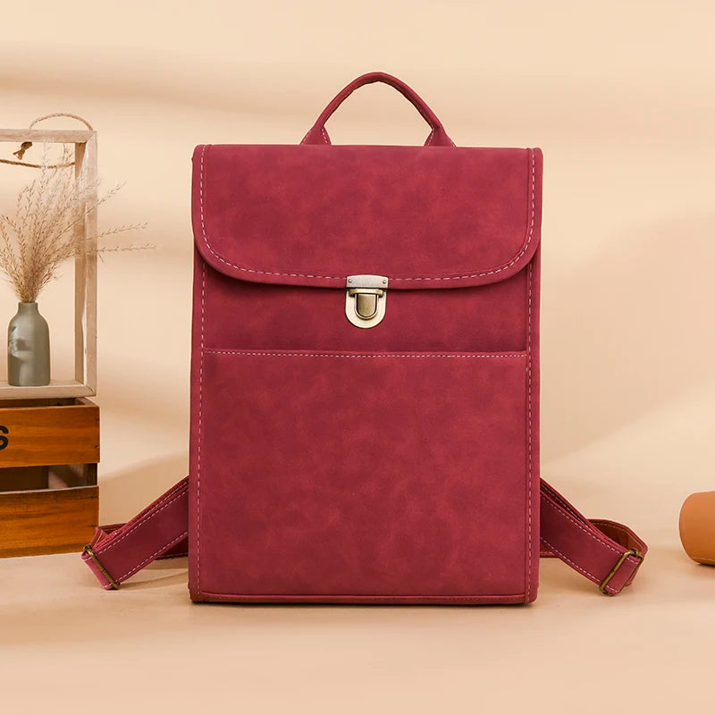 Leather Backpack for Women - Laptop Travel Bag