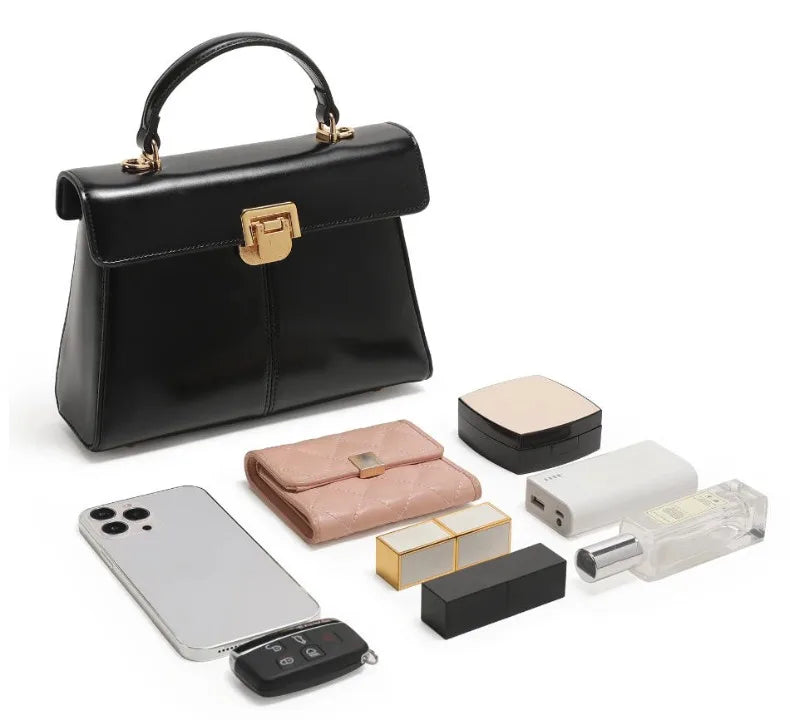 Umhängetasche aus echtem Leder – Designer-Tote 