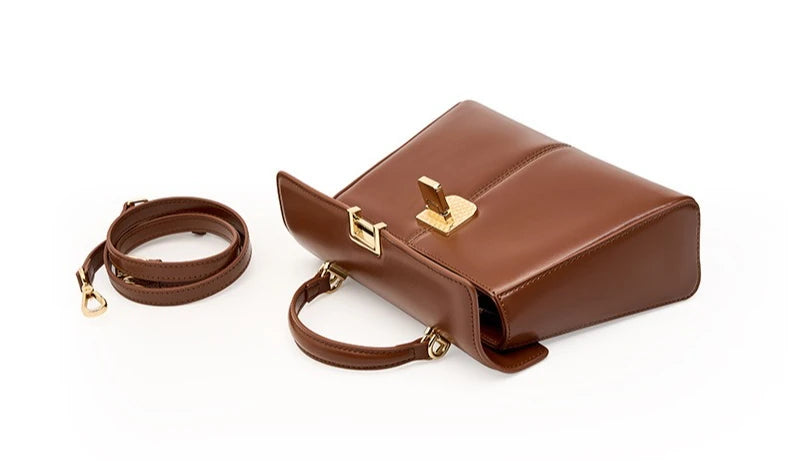 Umhängetasche aus echtem Leder – Designer-Tote 