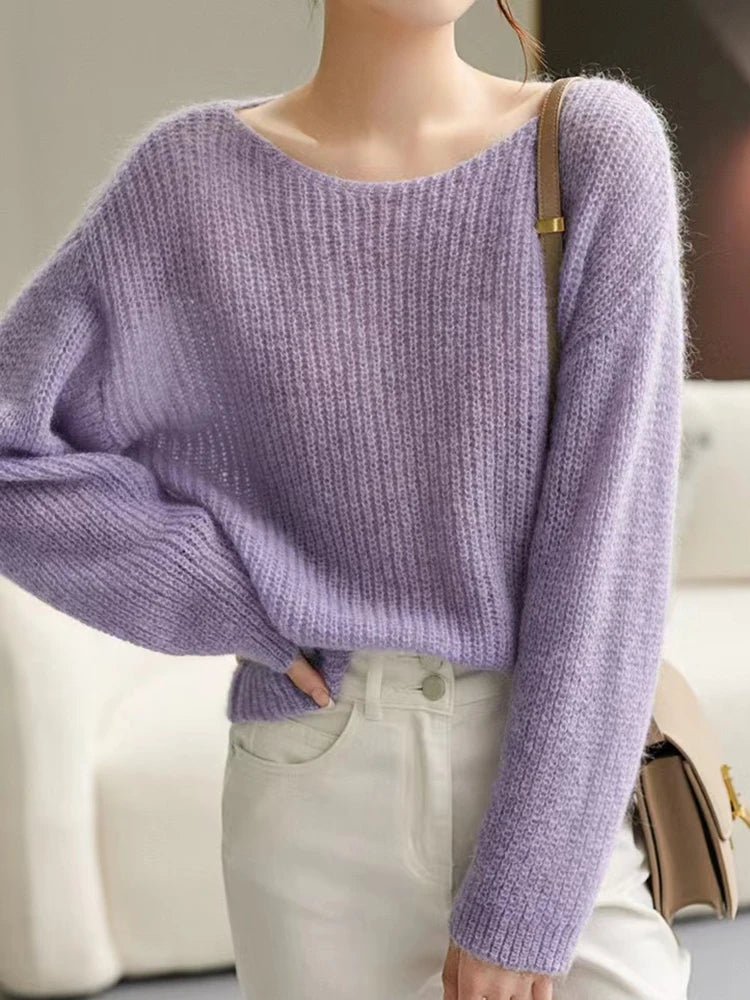 Sheer Knit Sweater - Cashmere Blend
